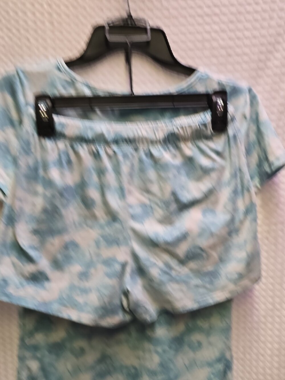 Catherine Malandrino Buttery Soft Blue Floral Short Sleeve Pajama Set - Small - Picture 5 of 6